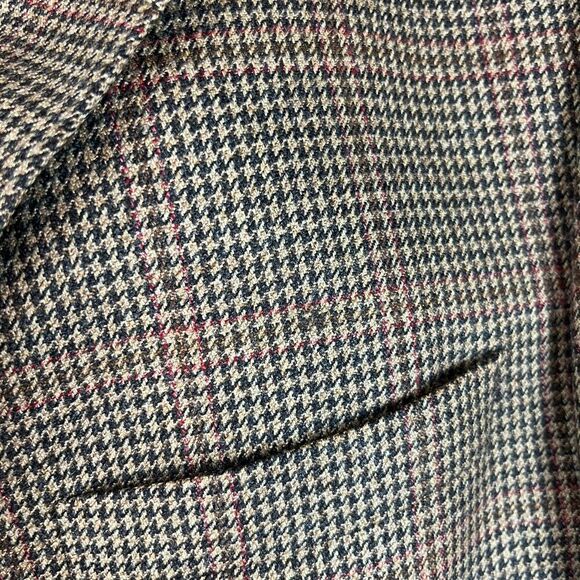 Coppley Ermenegildo Zegna 100% Wool Blazer Men's L/XL Three Button Plaid Brown - Picture 3 of 14